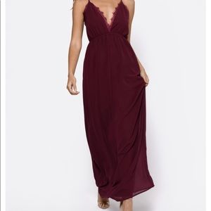Toni Abegayle wine maxi dress